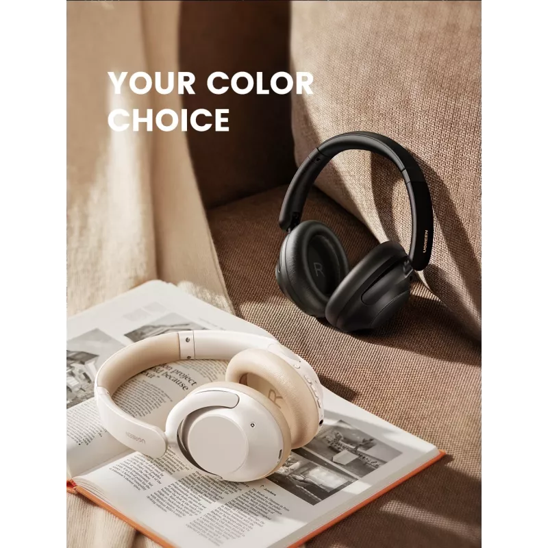 Ugreen HiTune Max5 ausinės su laidu ir bevielės ant galvos dedamos skambučiams/muzikai Bluetooth juodos