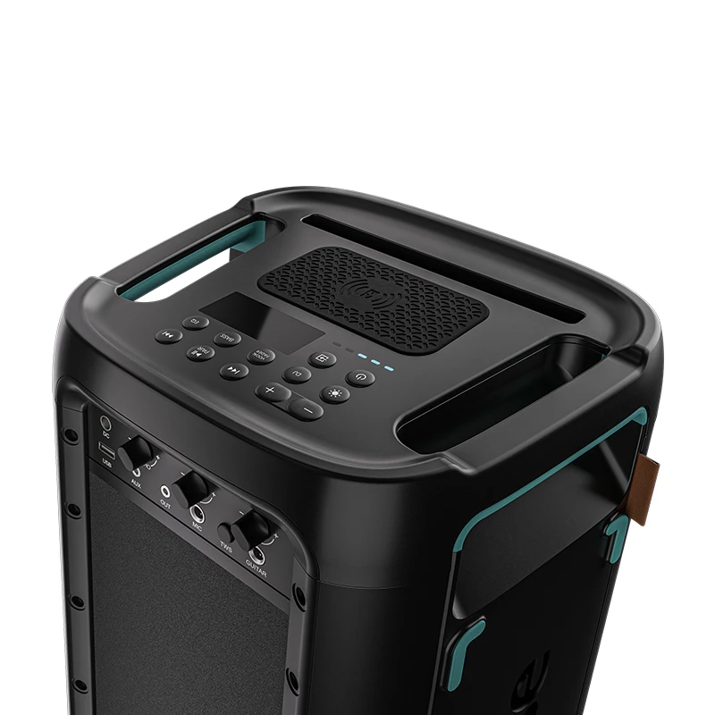 Hisense PartyRocker One HP100 vakarėlių garsiakalbis, juoda, žalia, 300 W