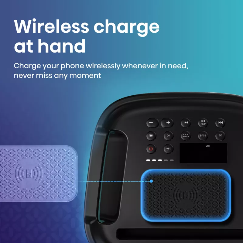 Hisense PartyRocker One HP100 vakarėlių garsiakalbis, juoda, žalia, 300 W