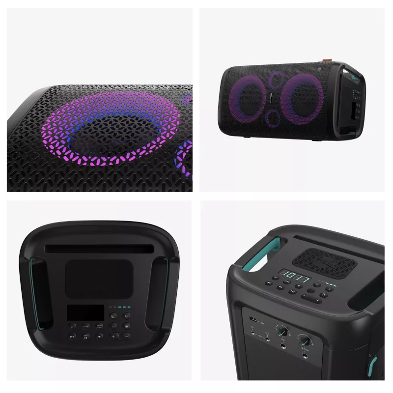 Hisense PartyRocker One HP100 vakarėlių garsiakalbis, juoda, žalia, 300 W