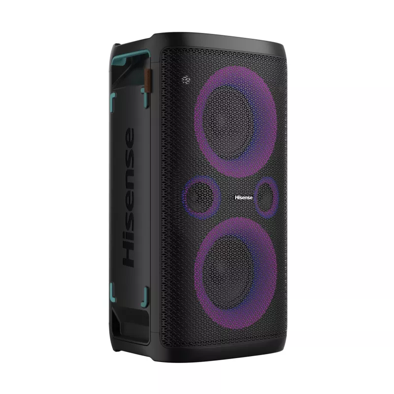 Hisense PartyRocker One HP100 vakarėlių garsiakalbis, juoda, žalia, 300 W