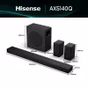 „Hisense AX5140Q“ garso juosta, 5.1.4, „Dolby Atmos“, 600 W RMS, belaidis žemų dažnių garsiakalbis 280 W, juoda