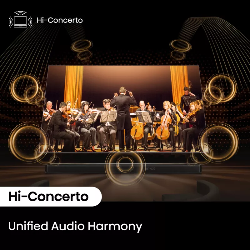 „Hisense AX5140Q“ garso juosta, 5.1.4, „Dolby Atmos“, 600 W RMS, belaidis žemų dažnių garsiakalbis 280 W, juoda