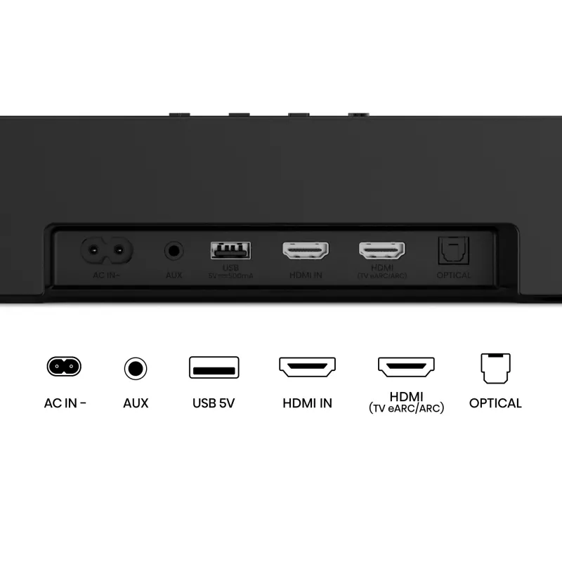 „Hisense AX5140Q“ garso juosta, 5.1.4, „Dolby Atmos“, 600 W RMS, belaidis žemų dažnių garsiakalbis 280 W, juoda