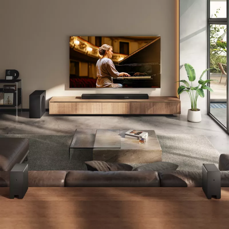 „Hisense AX5140Q“ garso juosta, 5.1.4, „Dolby Atmos“, 600 W RMS, belaidis žemų dažnių garsiakalbis 280 W, juoda