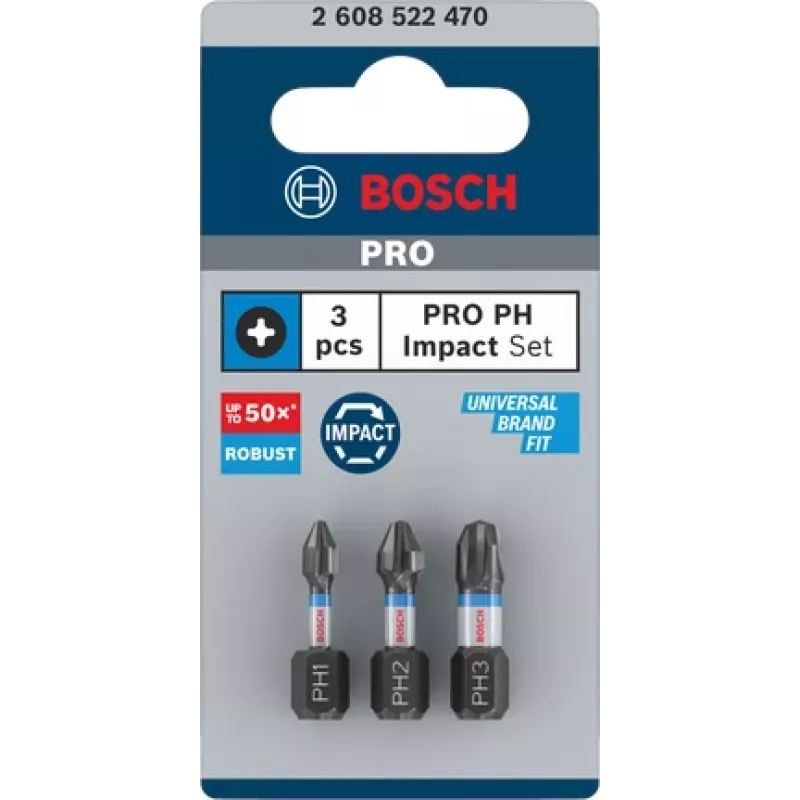 Atsuktuvų antgalių rinkinys Bosch Phillips 3 vnt. 2608522470