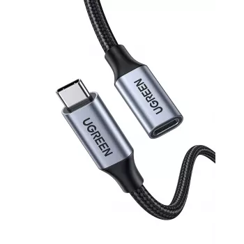 Ugreen USB-C 3.1 ilginamasis laidas USB laidas USB 3.2 Gen 2 (3.1 Gen 2) 1 m USB C juoda, pilka