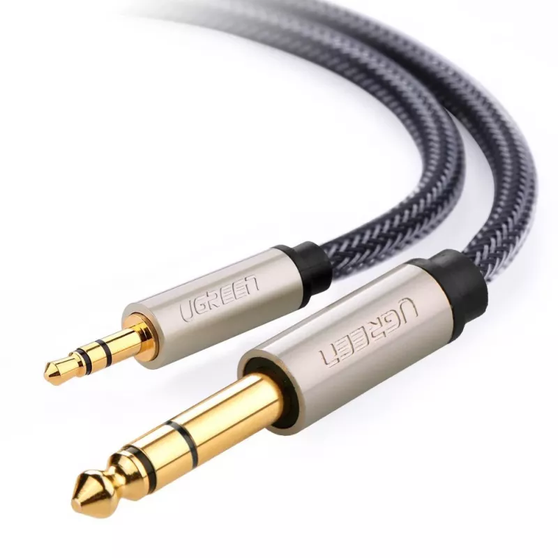 Audio laidas Ugreen 10628 2 m 6,35 mm į 3,5 mm kištukas juodas