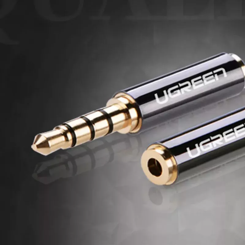 Ugreen adapteris 2,5 mm (moteriškas) mikro lizdas į 3,5 mm mini lizdą (vyriškas) adapteris juodas (20502)