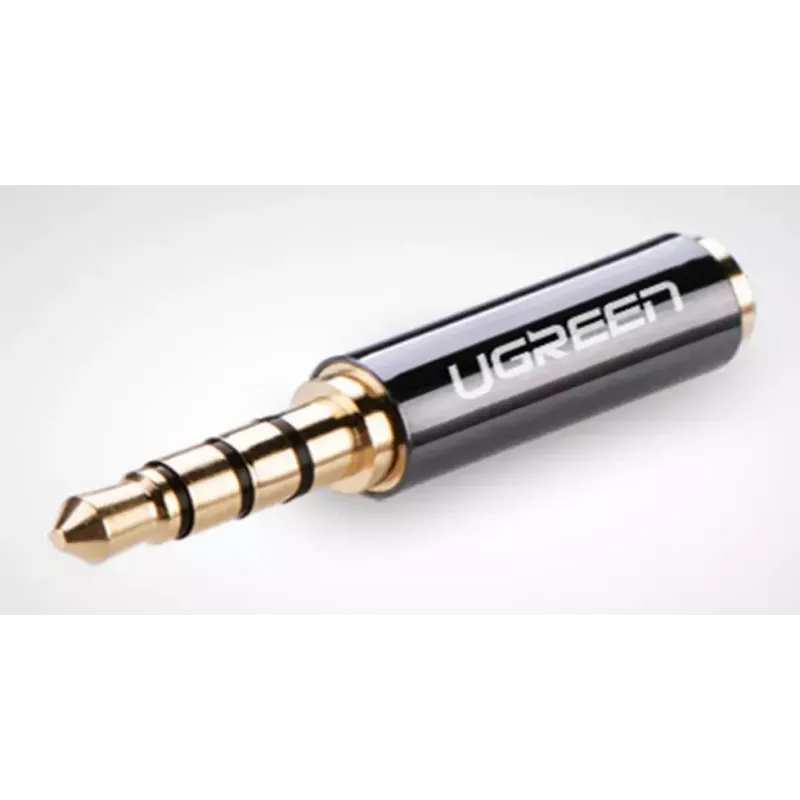 Ugreen adapteris 2,5 mm (moteriškas) mikro lizdas į 3,5 mm mini lizdą (vyriškas) adapteris juodas (20502)