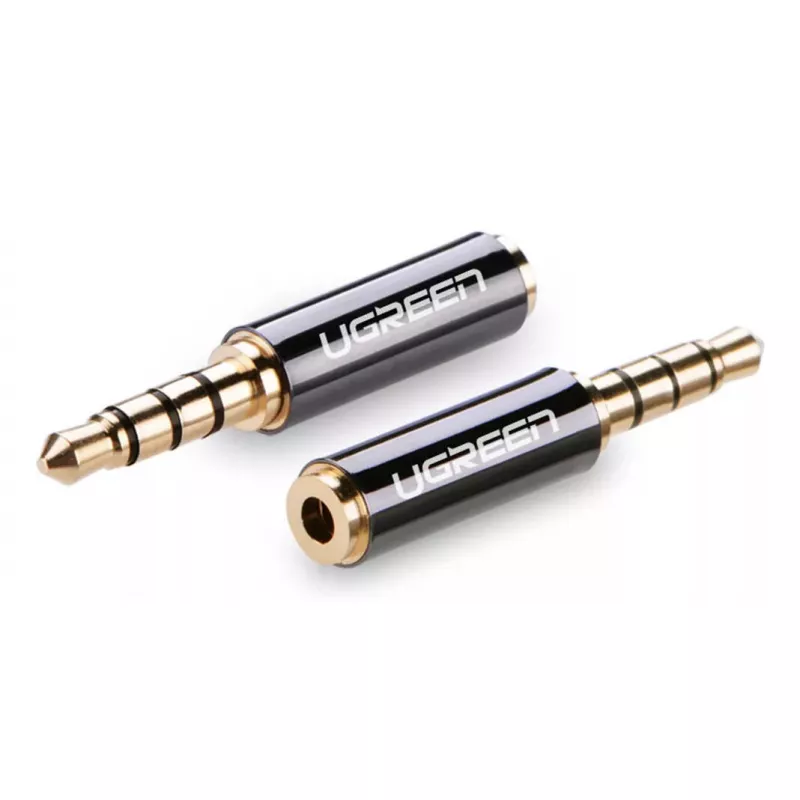 Ugreen adapteris 2,5 mm (moteriškas) mikro lizdas į 3,5 mm mini lizdą (vyriškas) adapteris juodas (20502)