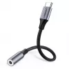 Mobiliojo telefono laidas Ugreen 30632 USB C į 3,5 mm, juodas