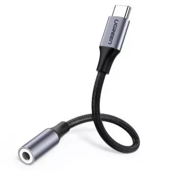 Mobiliojo telefono laidas Ugreen 30632 USB C į 3,5 mm, juodas