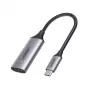Ugreen 70444 vaizdo kabelio adapteris HDMI Type A (Standard) USB Type-C, aliuminis, juodas