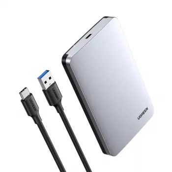 HDD/SSD korpusas UGREEN 70498 2,5 colio SATA diskams, vienos vietos, USB-C (USB 2.0/3.2 Gen2), aliuminis, iki 6 TB