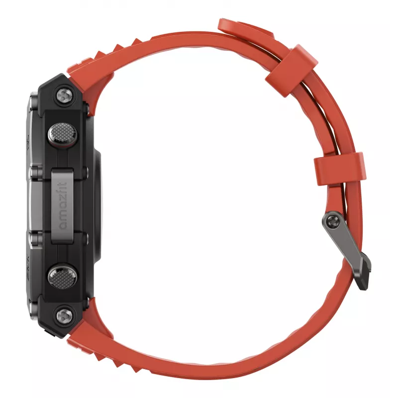 Amazfit T-Rex 3 Lava 3.81 cm (1.5 colio) AMOLED 48.5 mm skaitmeninis 480 x 480 pikselių jutiklinis ekranas juodas, nerūdijantis plienas GPS (palydovinis)