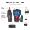 Kabelių testeris LYNX CS TLCD88 — LCD testeris Cat3/Cat5E/Cat6 ir PoE aptikimui