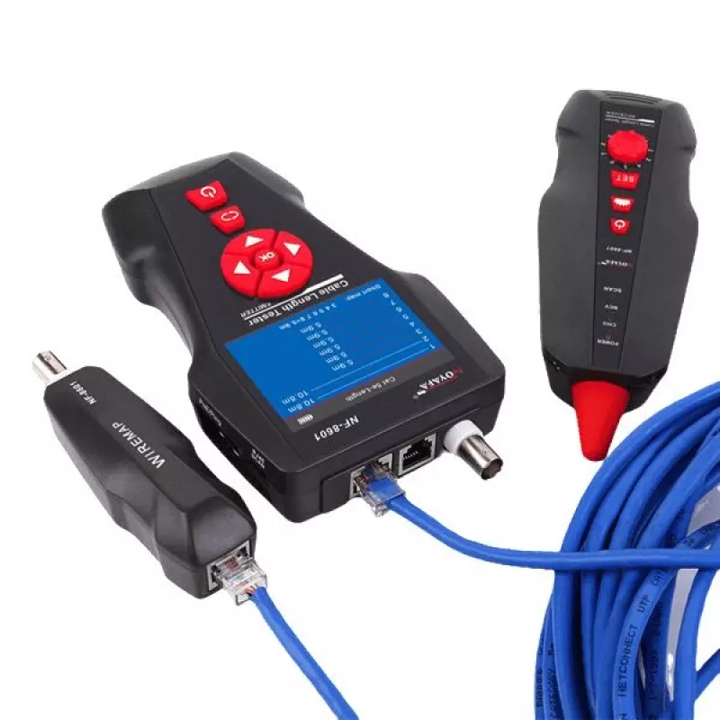 Kabelių testeris LYNX CS TLCD88 — LCD testeris Cat3/Cat5E/Cat6 ir PoE aptikimui