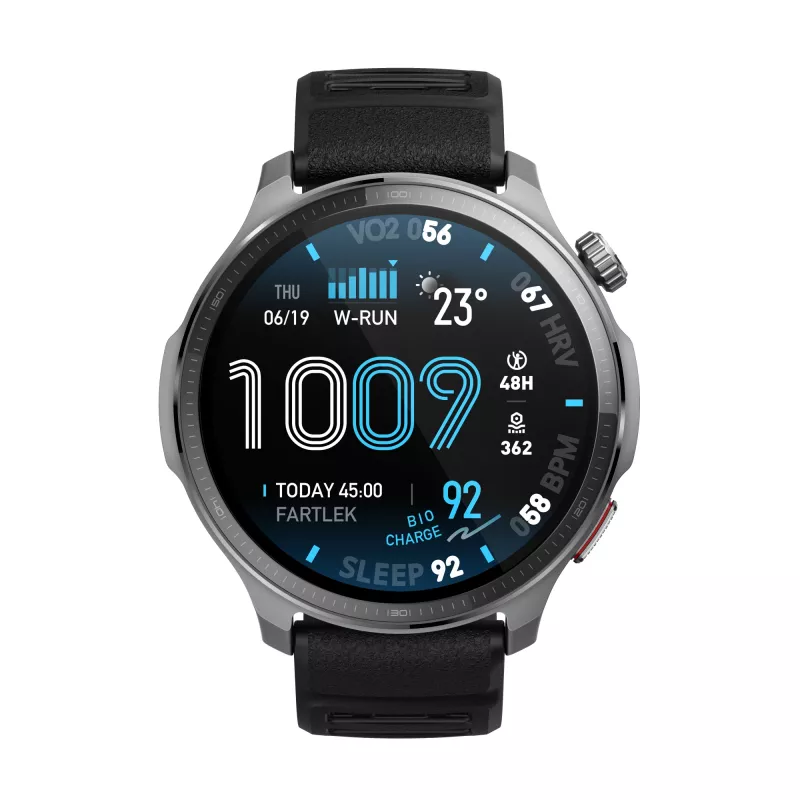 Amazfit Balance 2 XT 3,81 cm (1,5 colio) AMOLED skaitmeninis 480 x 480 pikselių jutiklinis ekranas juodas Wi-Fi GPS (palydovinis)