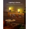 Stalinė lempa Govee H6020 Table Lamp 2 Pro Sound by JBL — RGBIC + šilta balta, 600 lm, Wi‑Fi ir Bluetooth, 5200 mAh