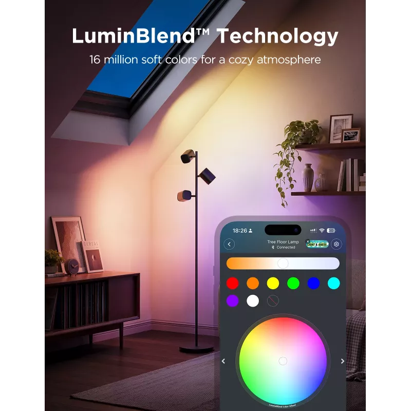 Govee Tree Floor Lamp Išmanusis grindų apšvietimas Wi-Fi/Bluetooth 72 W