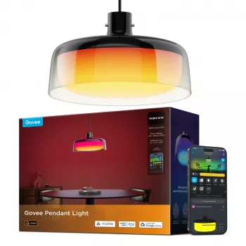Išmanusis lubinis šviestuvas Govee Pendant Light Wi‑Fi/Bluetooth, permatomas, Ø300×A171 mm