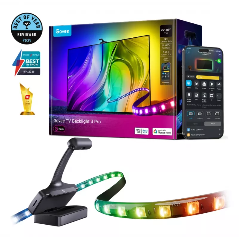 Išmanioji juostinė lemputė Govee H66A1 Wi‑Fi/Bluetooth 5 m juoda