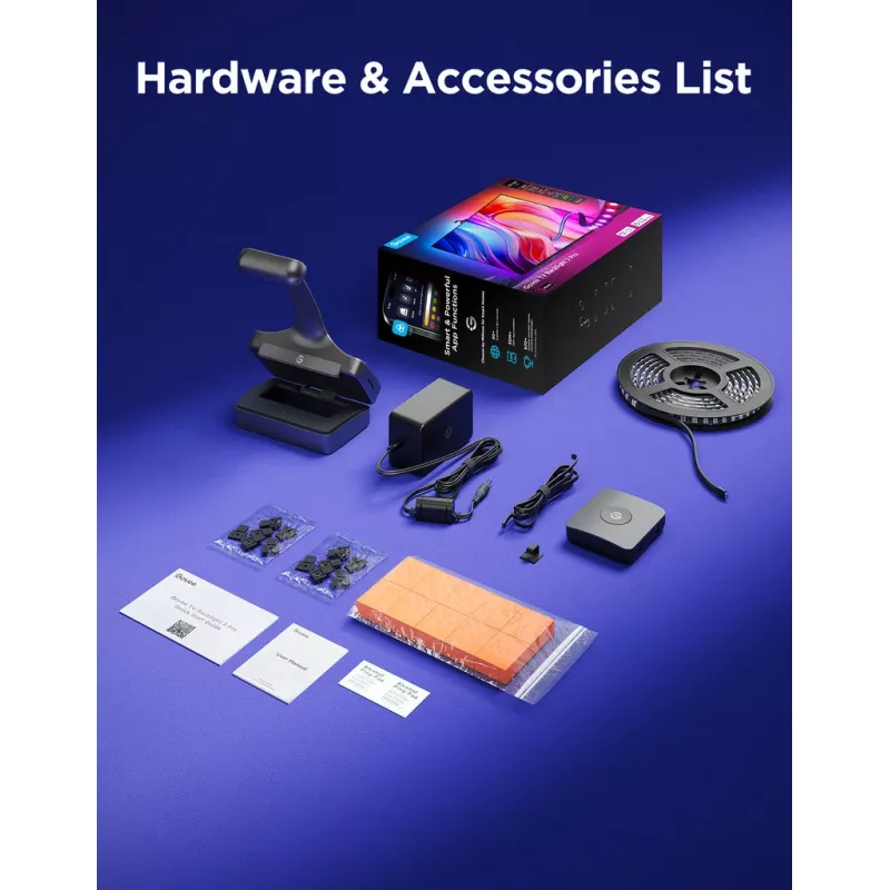 Išmanioji juostinė lemputė Govee H66A1 Wi‑Fi/Bluetooth 5 m juoda