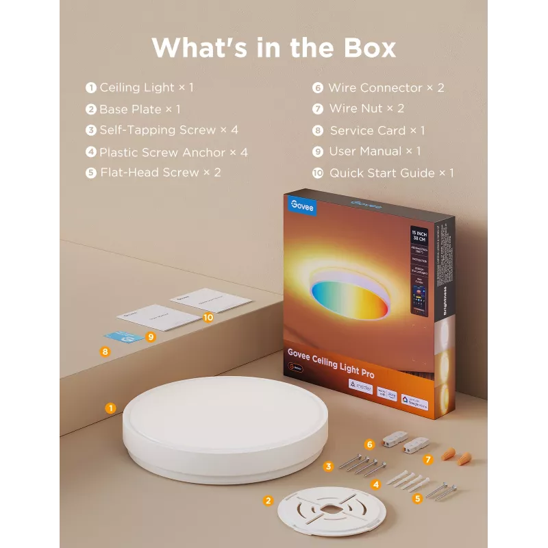 Govee H60A6 išmanusis grindų apšvietimas Wi-Fi/Bluetooth 72 W