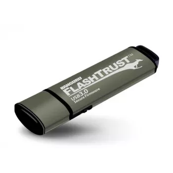 Kanguru FlashTrust™ USB 3.0 128 GB | saugi USB atmintinė | saugi programinė įranga | fizinis rašymo apsaugos jungiklis | apsauga nuo BadUSB | atitinka NIST diegimo reikalavimus