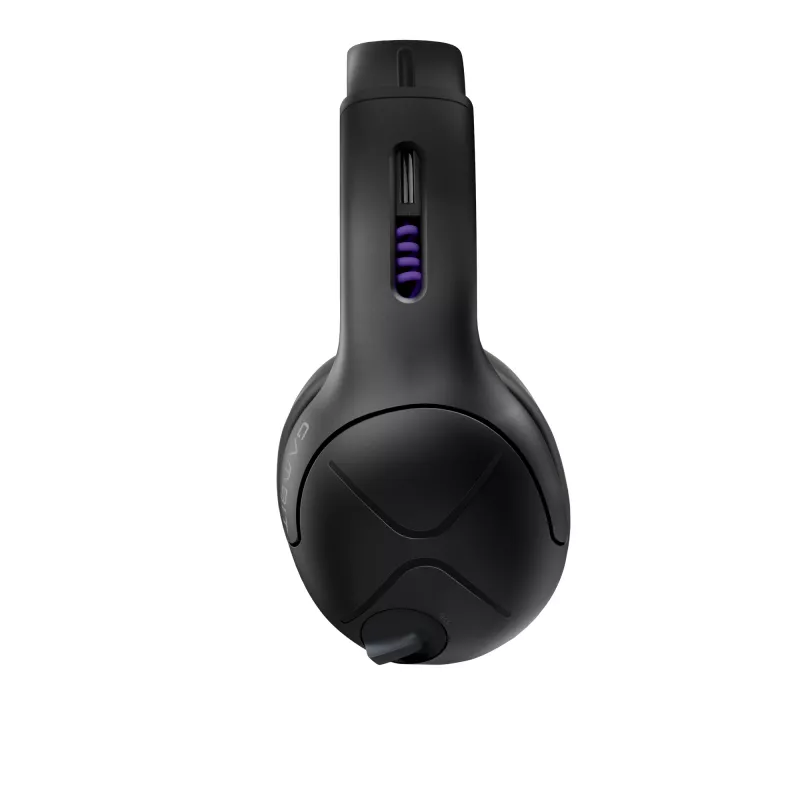 Ausinės VICTRIX Gambit Wireless — laidinis ir belaidis ryšys, 20–20000 Hz, 2 m kabelis, 301 g, juoda/violetinė