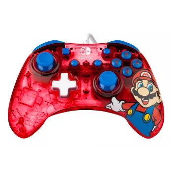 PDP Rock Candy: Mario Punch Red, permatomas USB žaidimų pultelis analoginis / skaitmeninis Nintendo Switch, Nintendo Switch Lite, Nintendo Switch OLED