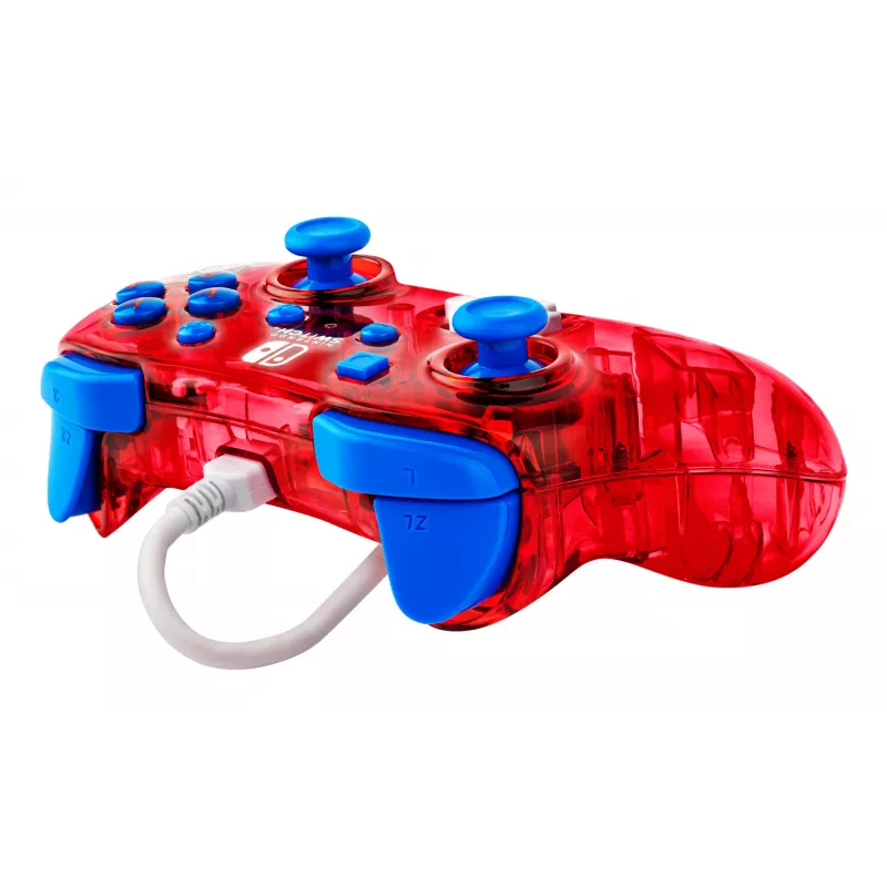 PDP Rock Candy: Mario Punch Red, permatomas USB žaidimų pultelis analoginis / skaitmeninis Nintendo Switch, Nintendo Switch Lite, Nintendo Switch OLED