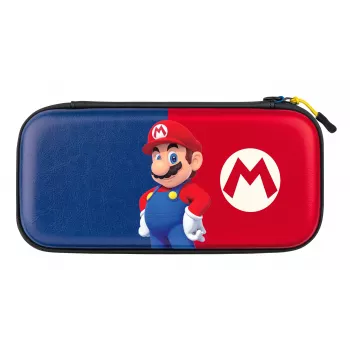 Kieto korpuso dėklas PDP plonas Deluxe Power Pose Mario, skirtas Nintendo – mėlynas/raudonas