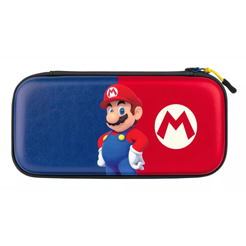 Kieto korpuso dėklas PDP plonas Deluxe Power Pose Mario, skirtas Nintendo – mėlynas/raudonas