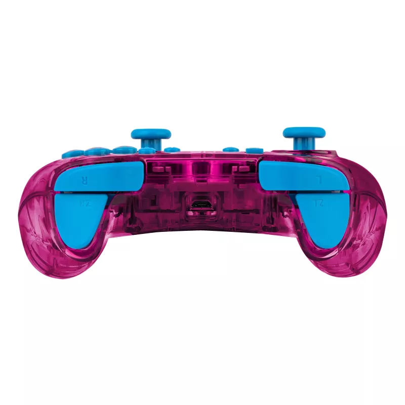 PDP Rock Candy: Bubblegum Peach Pink, permatomas USB žaidimų pultas analoginis / skaitmeninis, skirtas Nintendo Switch, Nintendo Switch Lite, Nintendo Switch OLED
