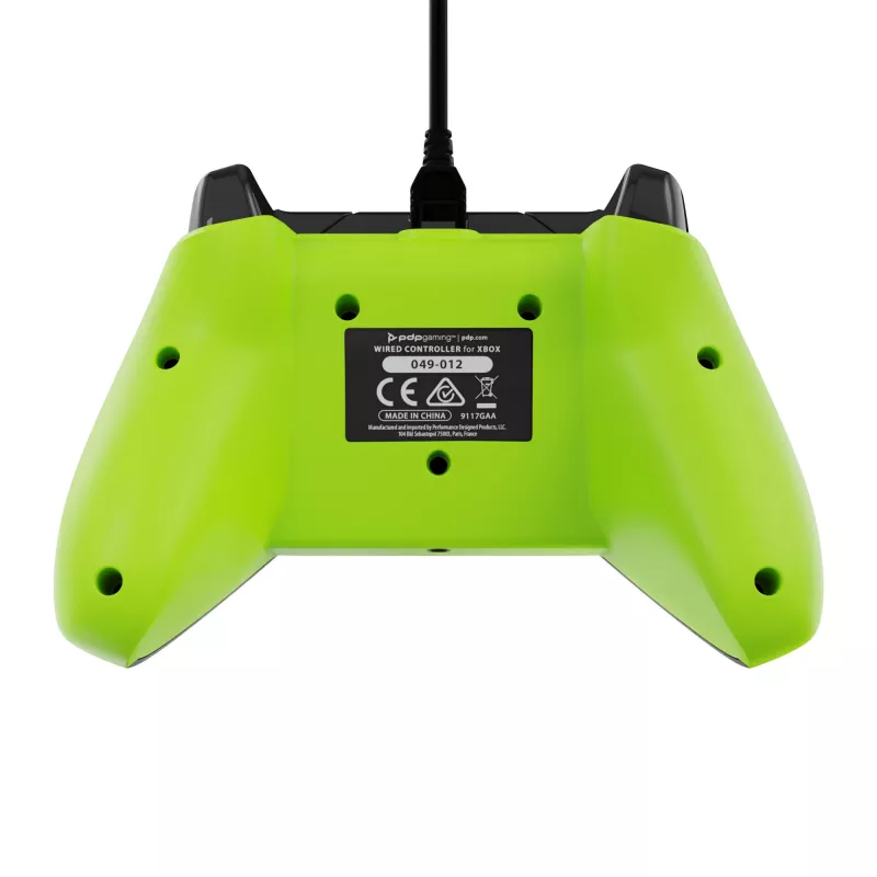 Laidinis PDP žaidimų pultelis Electric Juoda, skirtas Xbox Series X|S, Xbox One ir Windows – USB-C, 2,43 m laidas, D-pad, Meniu/Dalijimosi/Peržiūros mygtukai