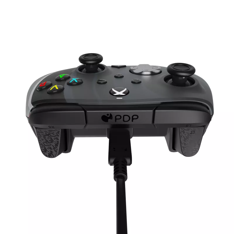 PDP Rematch juodas, baltas USB žaidimų pultas analoginis PC, Xbox One, Xbox Series S, Xbox Series X