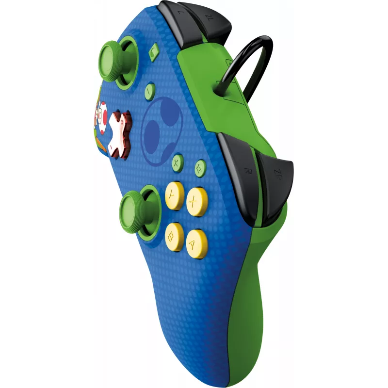 PDP REMATCH laidinis valdiklis: Yoshi & Toad, žaidimų pultas, Nintendo Switch, Nintendo Switch OLED, D-pad, Pradžios mygtukas, Analoginis / Skaitmeninis, Laidinis, USB