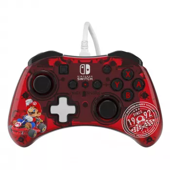 “Rock Candy”: Mario Punch Red, permatomas USB žaidimų pultas, analoginis / skaitmeninis, skirtas Nintendo Switch, Nintendo Switch Lite, Nintendo Switch OLED