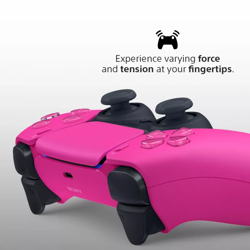 Žaidimų pultelis Sony DualSense v3, skirtas PlayStation 5 – rožinis, Bluetooth ir USB Type-C, įmontuota baterija