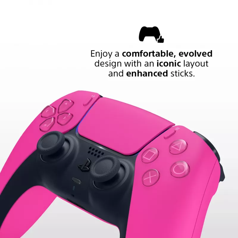 Žaidimų pultelis Sony DualSense v3, skirtas PlayStation 5 – rožinis, Bluetooth ir USB Type-C, įmontuota baterija
