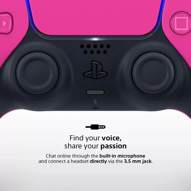 Žaidimų pultelis Sony DualSense v3, skirtas PlayStation 5 – rožinis, Bluetooth ir USB Type-C, įmontuota baterija