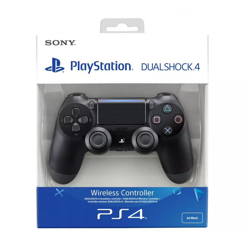 Sony DualShock 4 V2 Jet Juoda, žaidimų pultelis, PlayStation 4, D-pad, analoginė / skaitmeninė, įvairios, laidinis ir belaidis