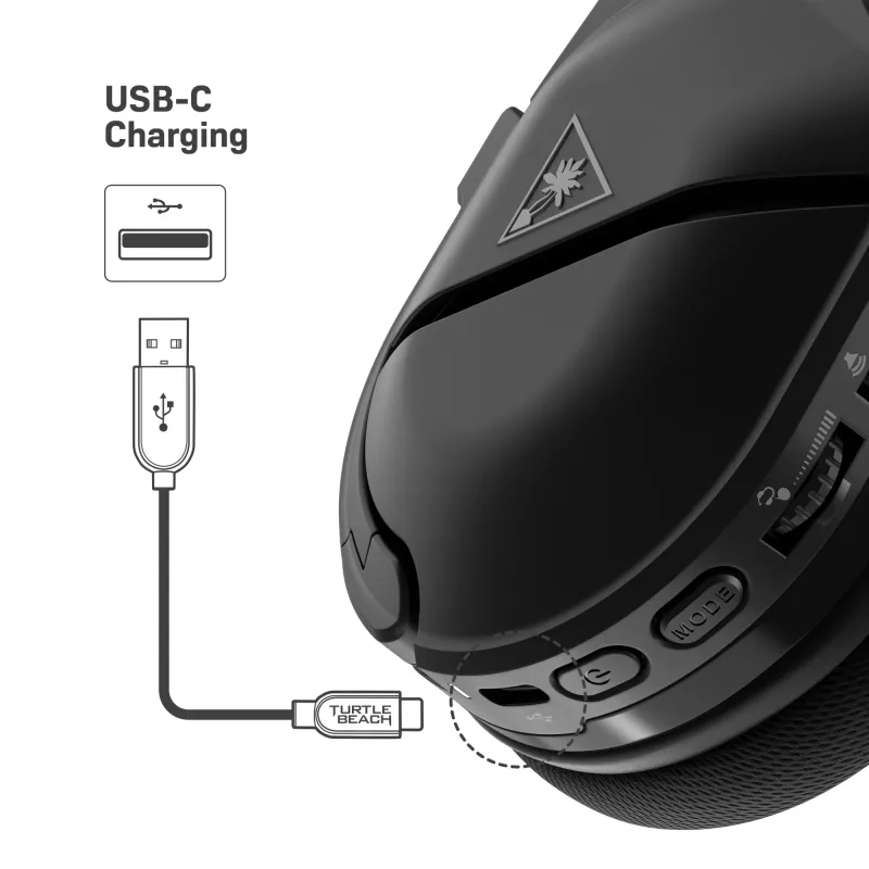 Ausinės Turtle Beach Stealth 600 Gen 2 MAX — laidinis ir belaidis ryšys, USB-C, Circumaural, 20–20000 Hz, juodos