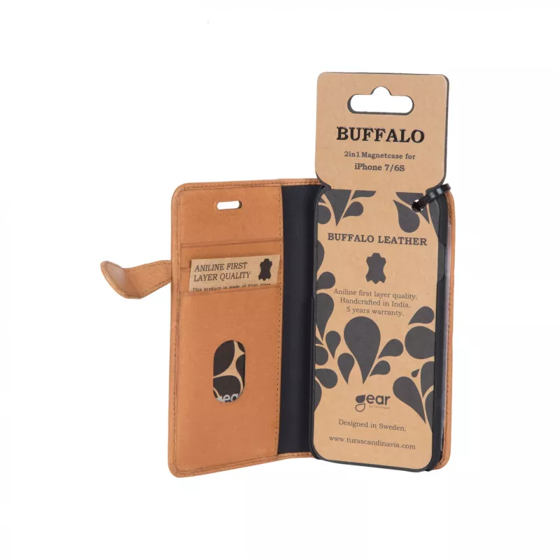 Buffalo 657514 mobiliojo telefono dėklas 11,9 cm (4,7 colio) Flip dėklas Konjako spalva