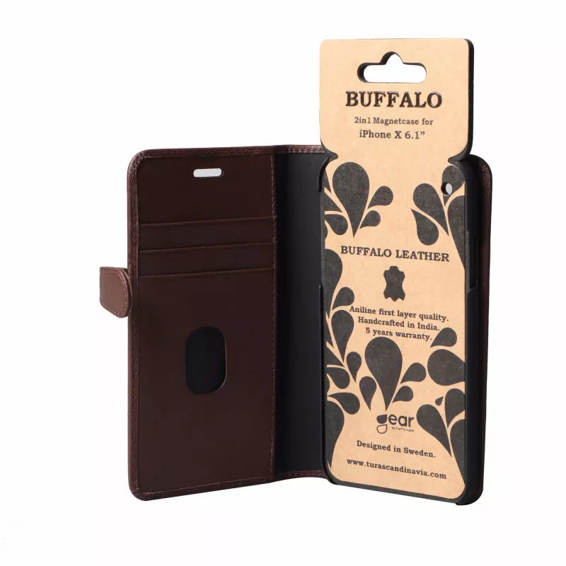 Buffalo 658562 mobiliojo telefono dėklas 15,5 cm (6,1 colio) Užverčiamasis Ruda