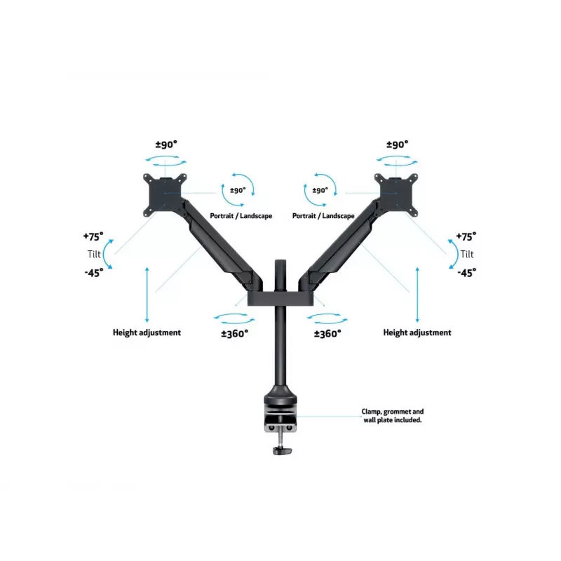 Multibrackets M VESA Gas Lift Arm Dual Juoda