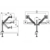 Multibrackets M VESA Gas Lift Arm Dual Juoda