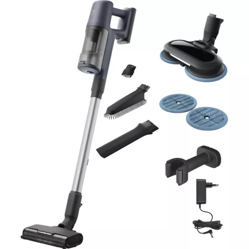 Electrolux EP61H21WET 2-in-1 stick vacuum baterija Dry Bagless 0.6 L 85 W Blue 2.5 Ah